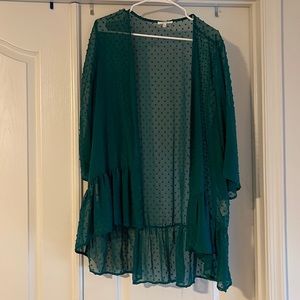 Maurices Sheer green cardigan